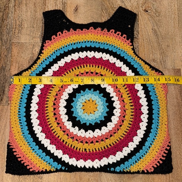 Altar’d State Crocheted Retro Boho Tank Top • Size M - Picture 5 of 8